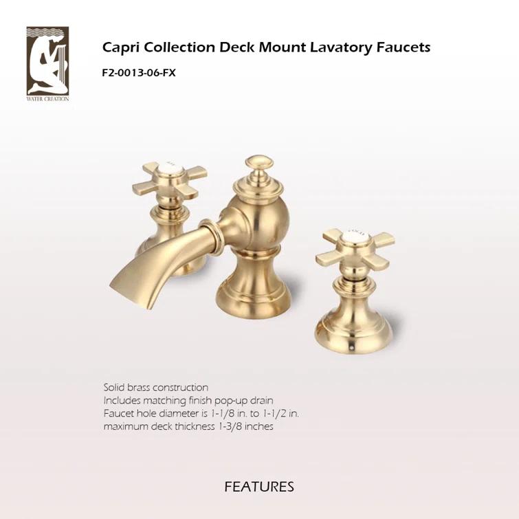 Elegant Vintage Brass 8'' Widespread Bathroom Faucet