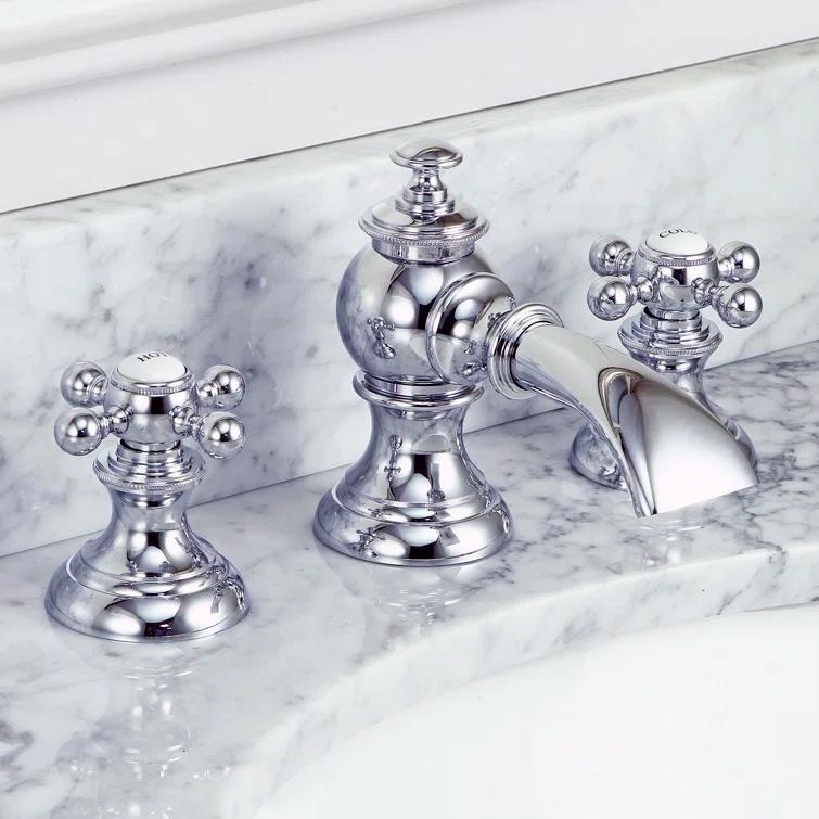 Widespread 2-handle Bathroom Faucet with Drain Assembly