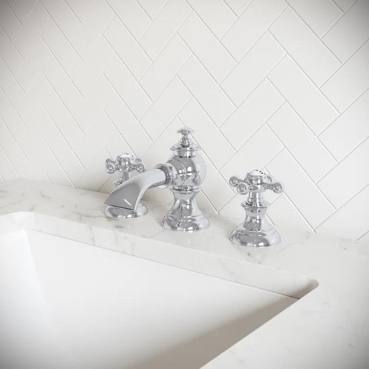 Widespread 2-handle Bathroom Faucet with Drain Assembly