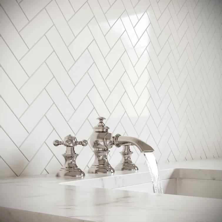 Modern Classic Widespread Bathroom Faucet with Drain Assembly