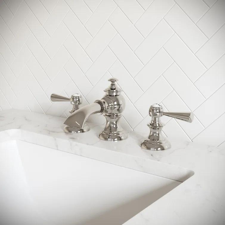 Widespread 2-handle Bathroom Faucet with Drain Assembly