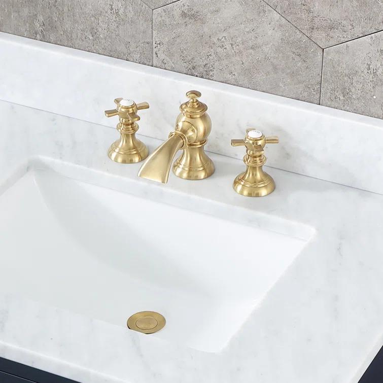 Elegant Vintage Brass 8'' Widespread Bathroom Faucet
