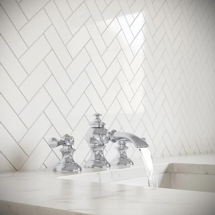 Widespread 2-handle Bathroom Faucet with Drain Assembly