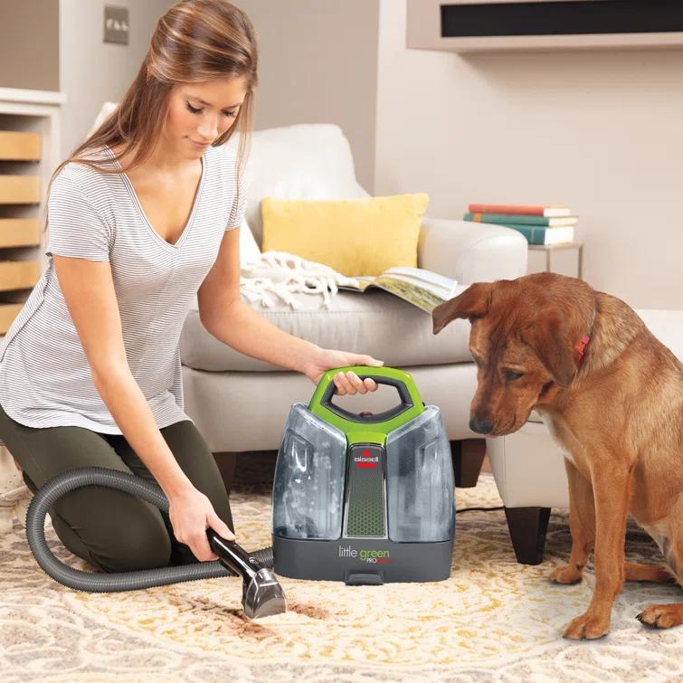 BISSELL Little Green Proheat Portable Deep Cleaner/Spot Cleaner and Car/Auto Detailer with self-Cleaning HydroRinse Tool, 2513g