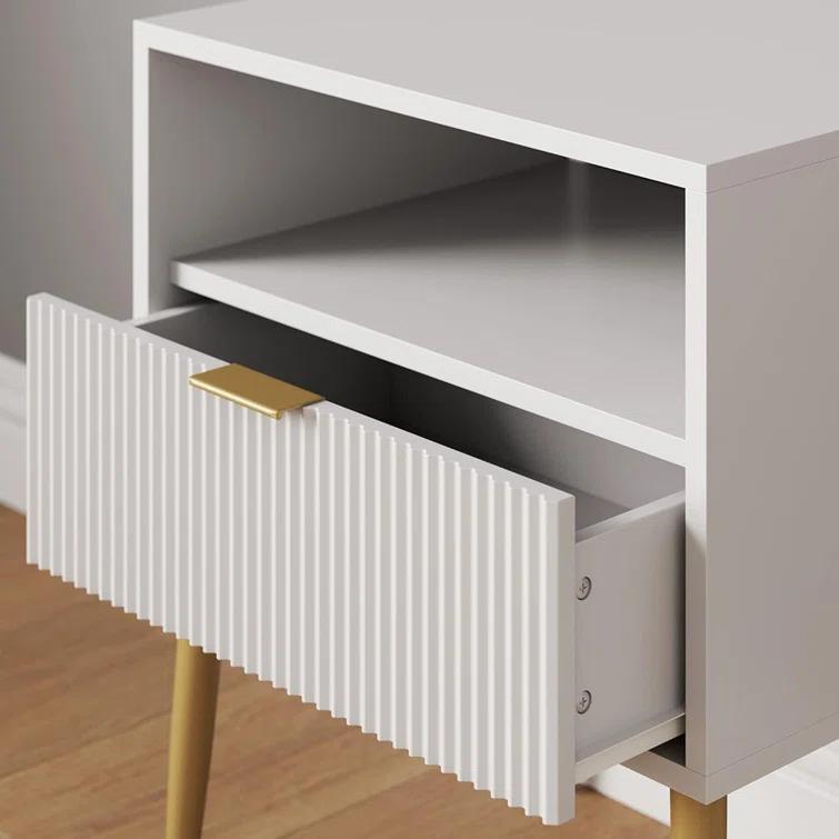 20'' W Metal Nightstand