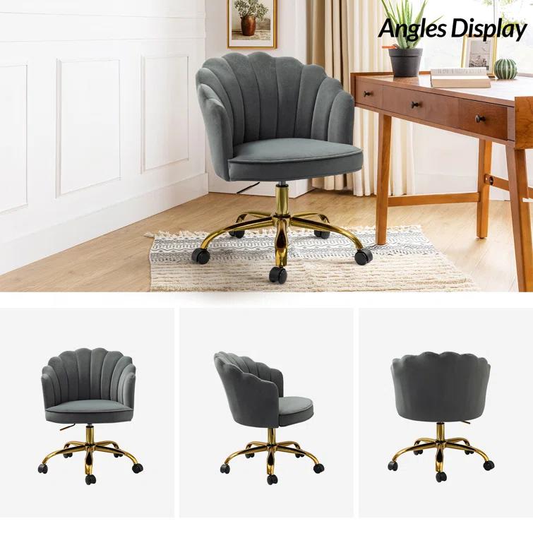 Belanda 23'' W Modern VelvetTask Chair with Tufted Back