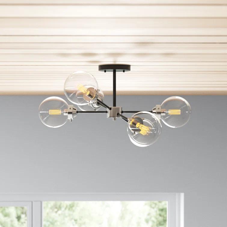 Blevins Glass Semi Flush Mount