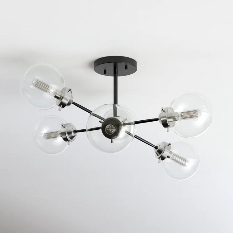 Blevins Glass Semi Flush Mount