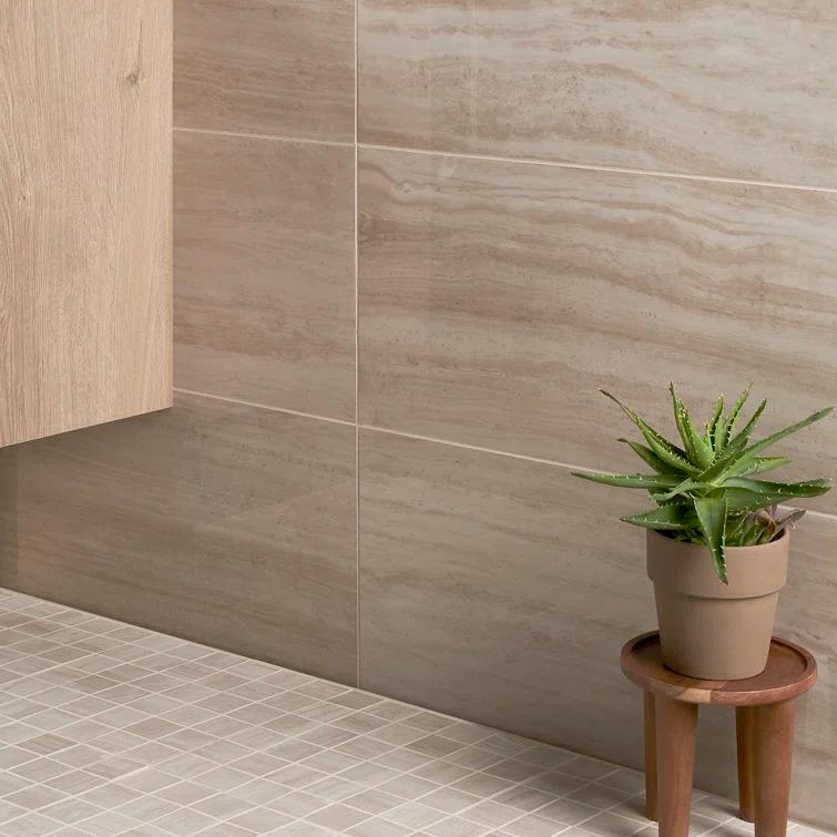 Roswell 11.72 in. x 23.69 in. Polished Porcelain Floor and Wall Tile (15.5 Sq. Ft. / Case)