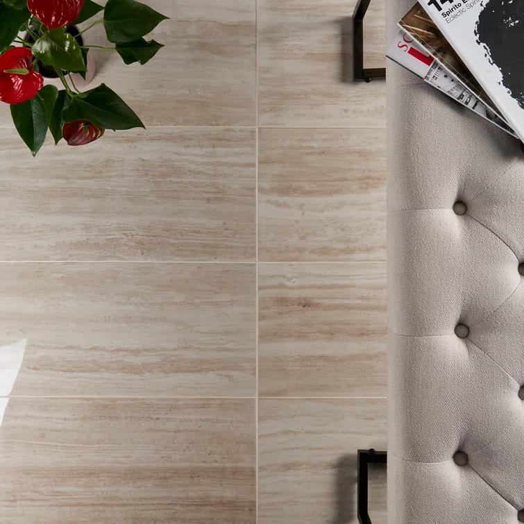 Roswell 11.72 in. x 23.69 in. Polished Porcelain Floor and Wall Tile (15.5 Sq. Ft. / Case)
