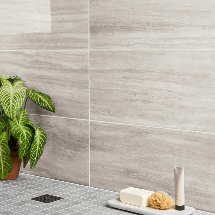 Roswell 11.72 in. x 23.69 in. Polished Porcelain Floor and Wall Tile (15.5 Sq. Ft. / Case)