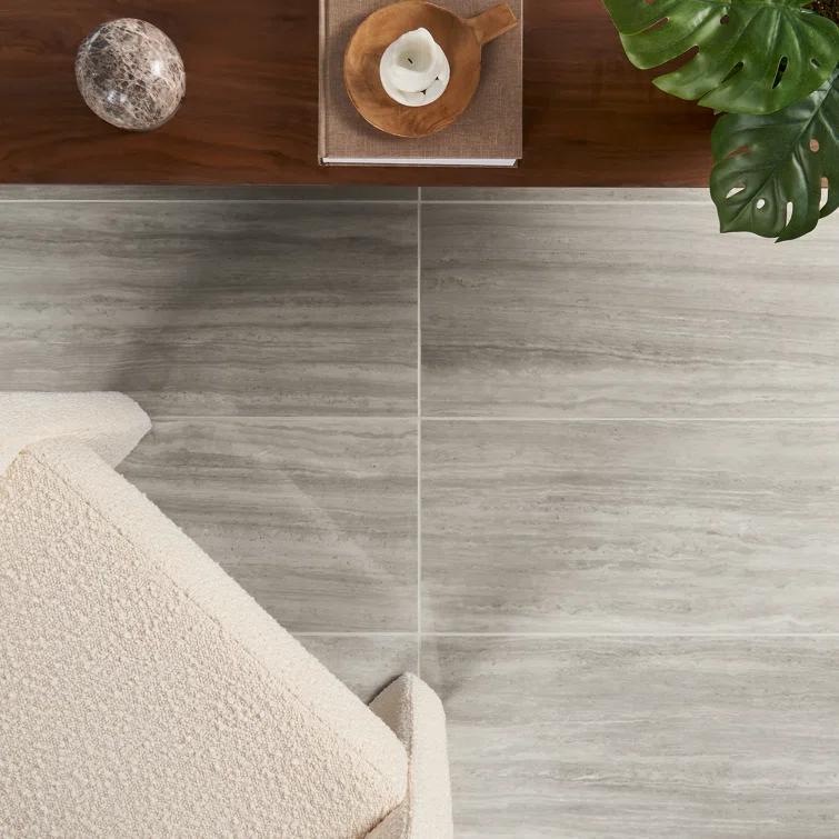 Roswell 11.72 in. x 23.69 in. Polished Porcelain Floor and Wall Tile (15.5 Sq. Ft. / Case)