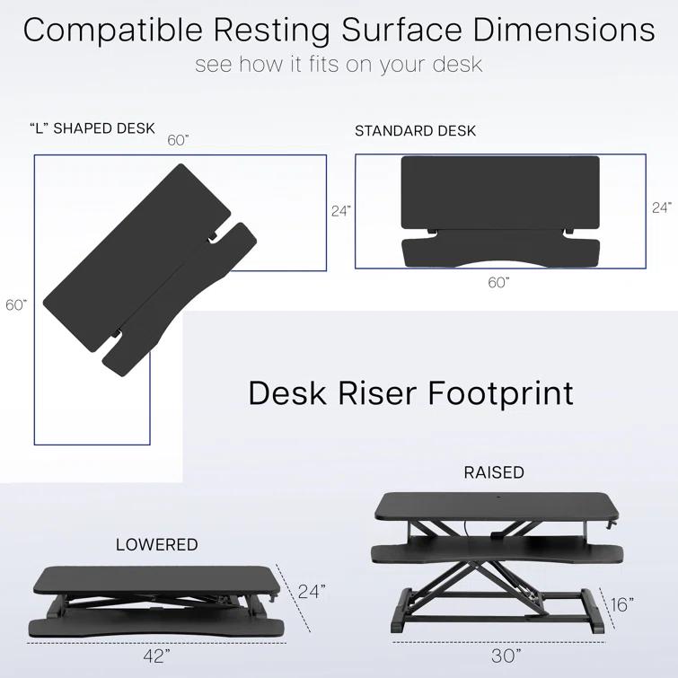 VIVO Height Adjustable Standing Desk Converter (DESK-V000K Series)