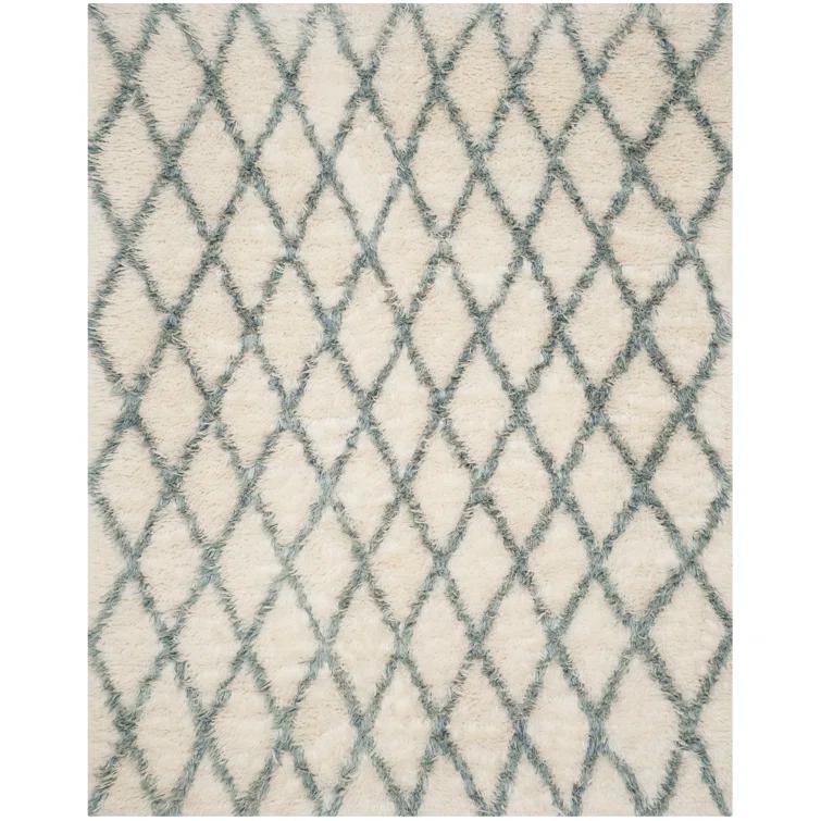 Kenya Hand Knotted 80% Wool, 20% Cotton Geometric Rug
