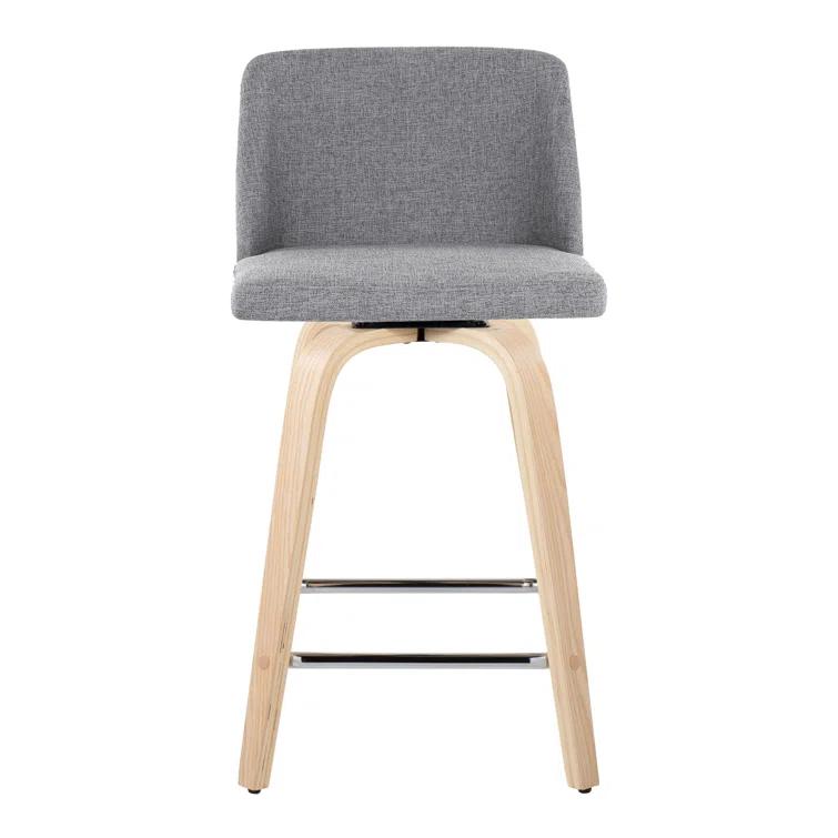 Toriano Swivel Upholstered Counter Stool (Set of 2)