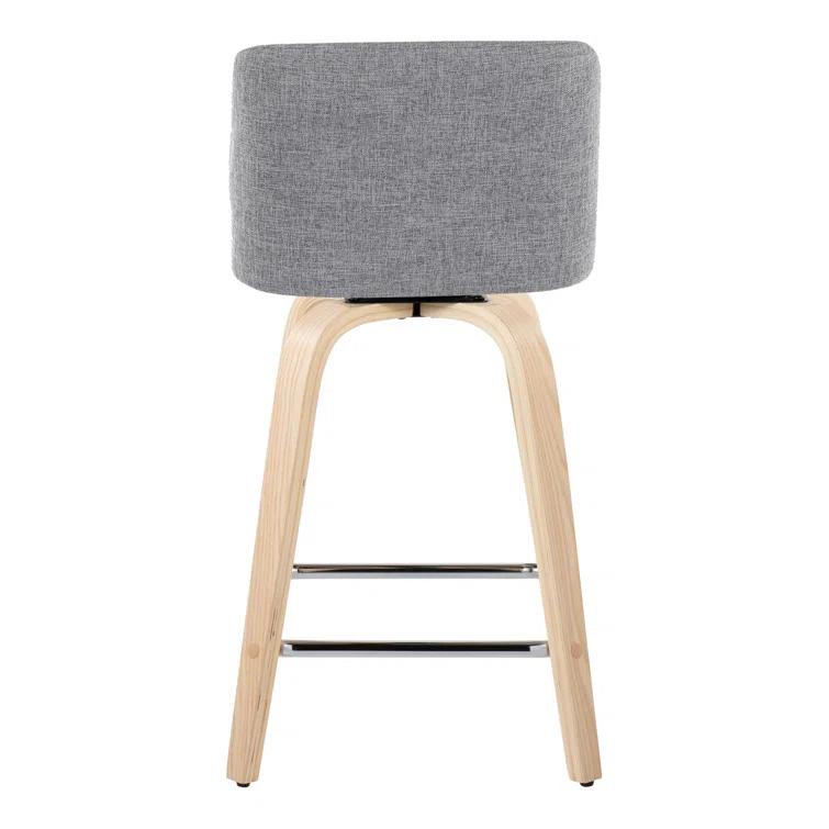 Toriano Swivel Upholstered Counter Stool (Set of 2)