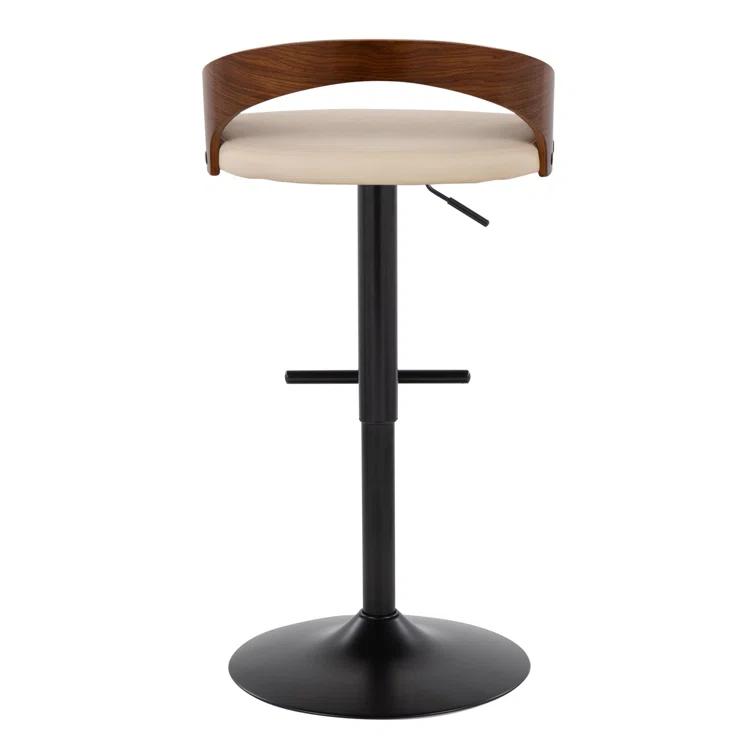 Grotto Swivel Upholstered Adjustable Height Counter Stool with Metal Frame (Set of 2)
