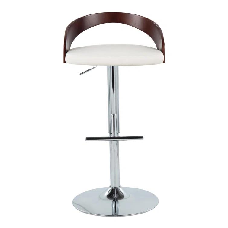 Grotto Swivel Upholstered Adjustable Height Counter Stool with Metal Frame (Set of 2)