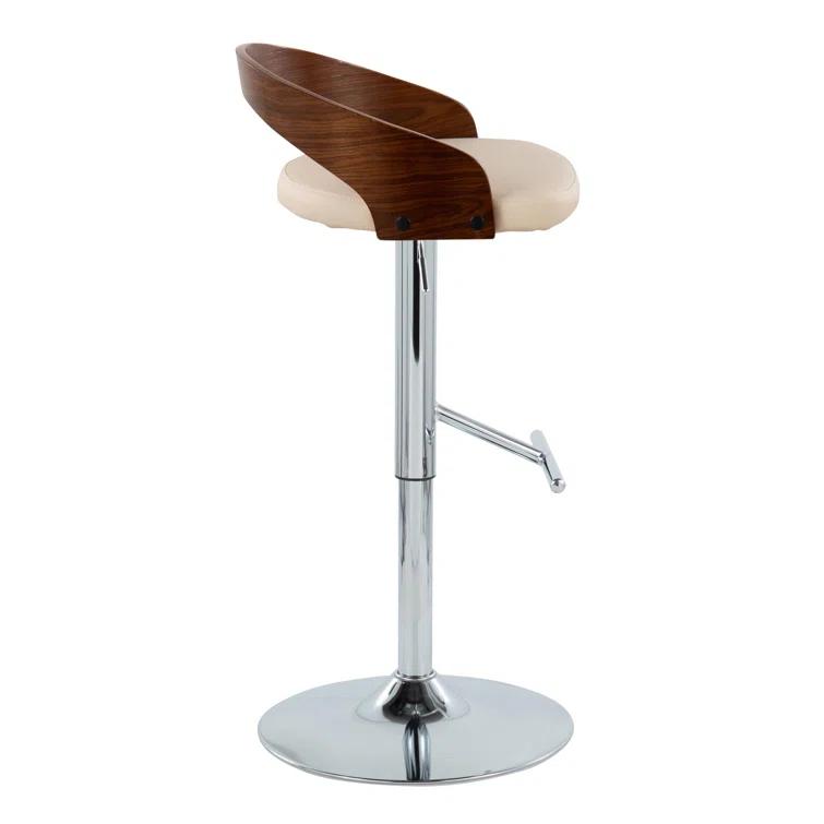 Grotto Swivel Upholstered Adjustable Height Counter Stool with Metal Frame (Set of 2)