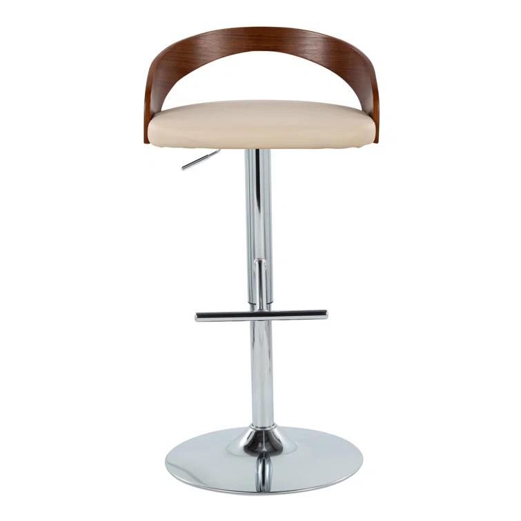 Grotto Swivel Upholstered Adjustable Height Counter Stool with Metal Frame (Set of 2)
