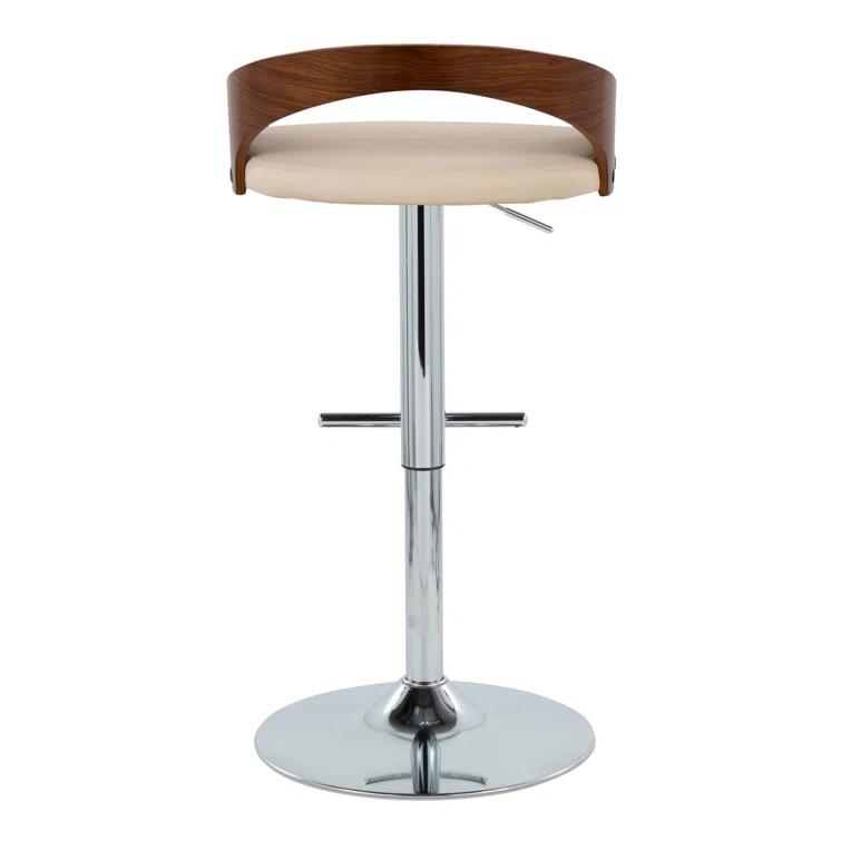 Grotto Swivel Upholstered Adjustable Height Counter Stool with Metal Frame (Set of 2)