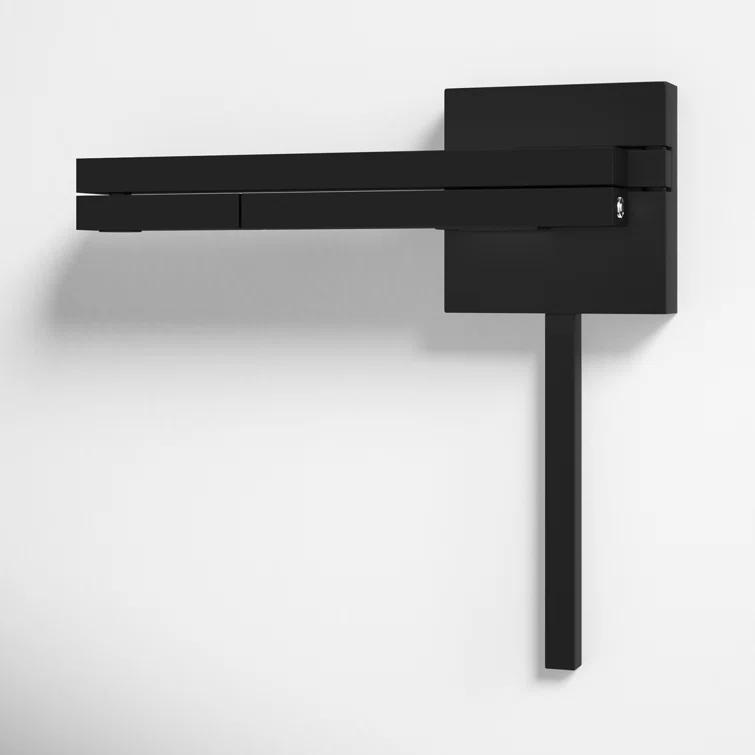 Black LED Outdoor Swing Arm Wall Light with Dimmable Feature