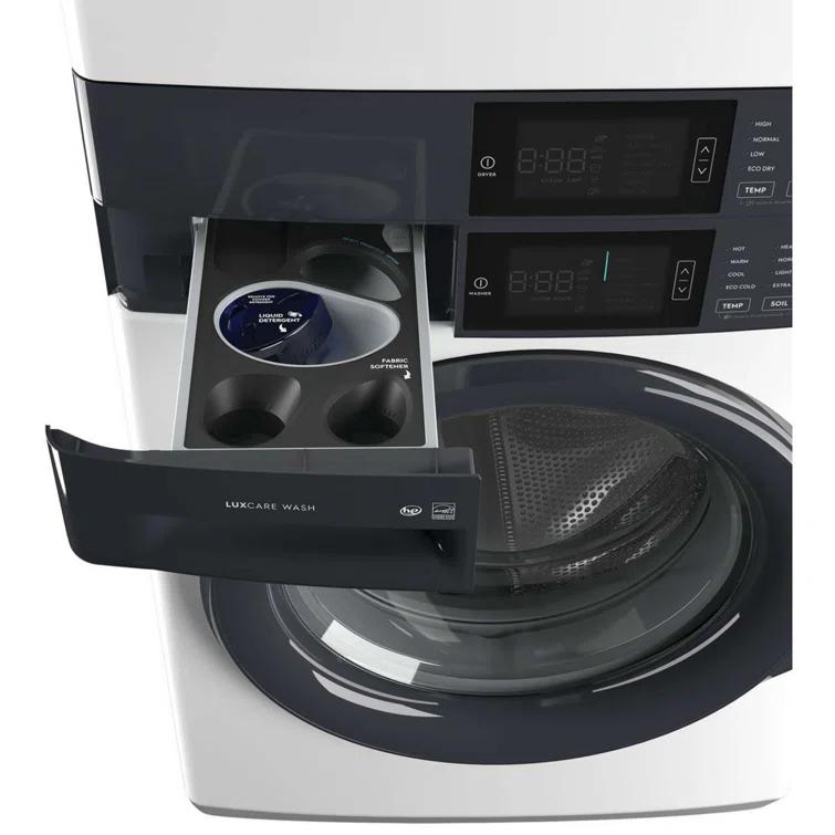 Electrolux Washer & Dryer Set with Stackable 4.4 Cubic Feet Front Load Washer and 8 Cubic Feet Dryer with Stacking Kit