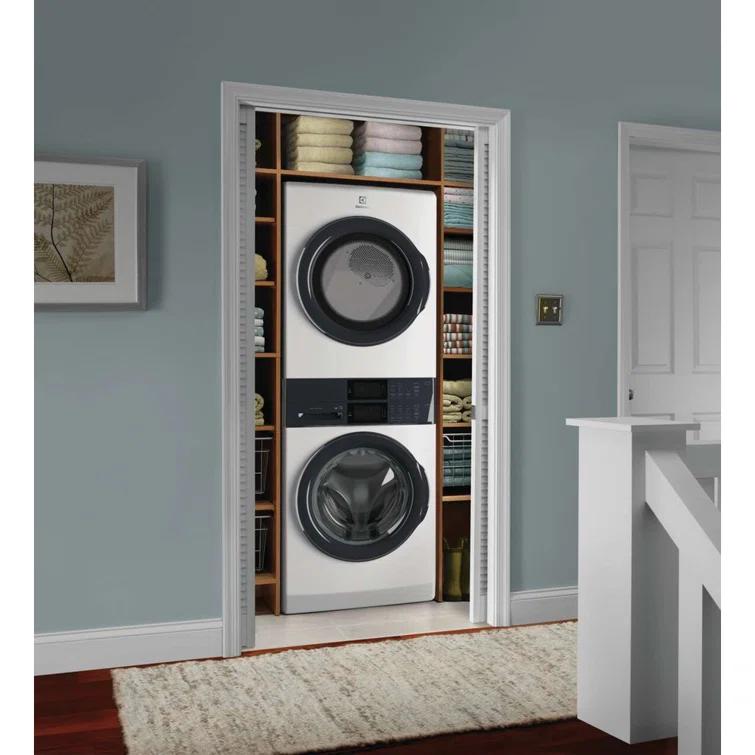 Electrolux Washer & Dryer Set with Stackable 4.4 Cubic Feet Front Load Washer and 8 Cubic Feet Dryer with Stacking Kit