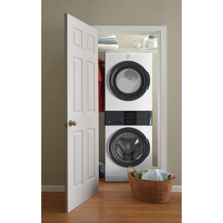Electrolux Washer & Dryer Set with Stackable 4.4 Cubic Feet Front Load Washer and 8 Cubic Feet Dryer with Stacking Kit