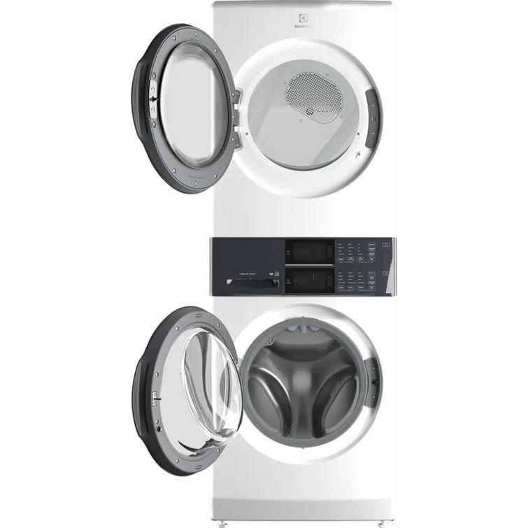 Electrolux Washer & Dryer Set with Stackable 4.4 Cubic Feet Front Load Washer and 8 Cubic Feet Dryer with Stacking Kit