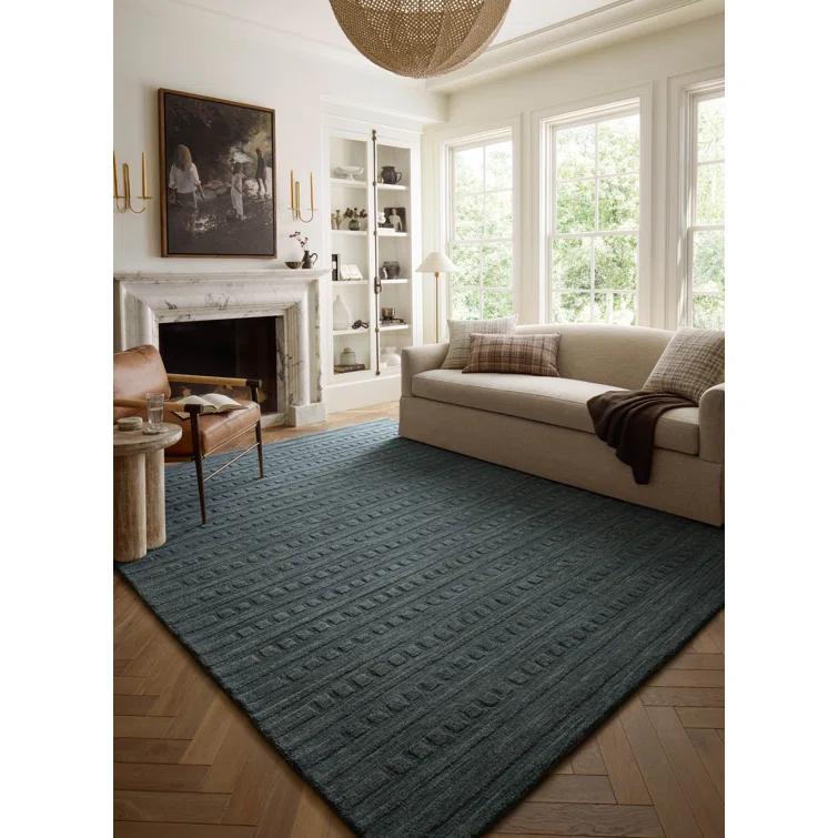 Bradley III Hand-Tufted Wool Rug by Chris Loves Julia x Loloi - Teal / 9'3" x 13'