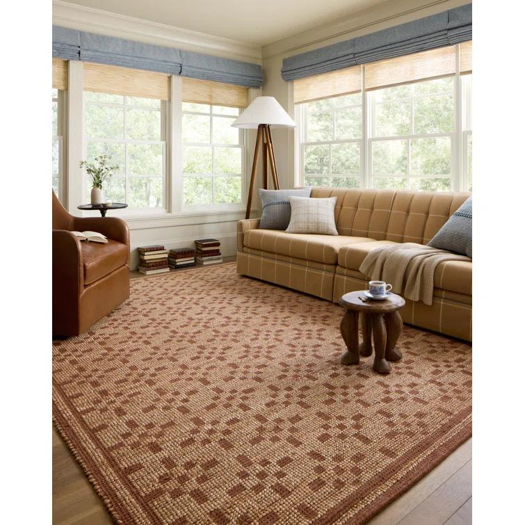 Judy II Jute-Blend Rug by Chris Loves Julia x Loloi - Natural and Spice / 2'6" x 7'6" Runner