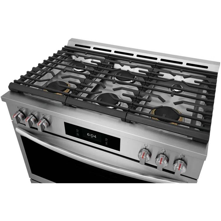 Frigidaire Gallery Frigidaire Gallery 30" 4.6 Cubic Feet Smart Dual Fuel Free Standing Range with 6 Burners GCFD3661AF
