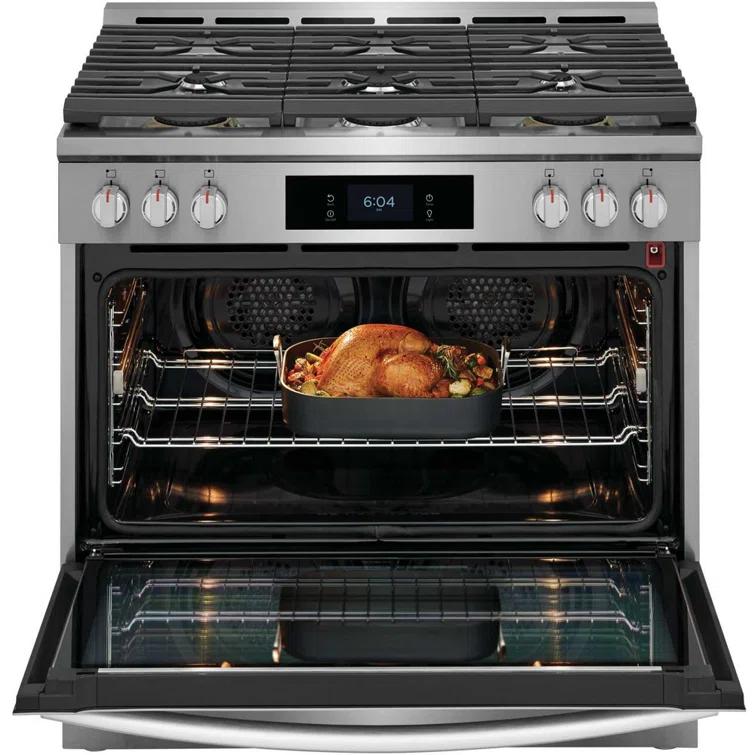 Frigidaire Gallery Frigidaire Gallery 30" 4.6 Cubic Feet Smart Dual Fuel Free Standing Range with 6 Burners GCFD3661AF