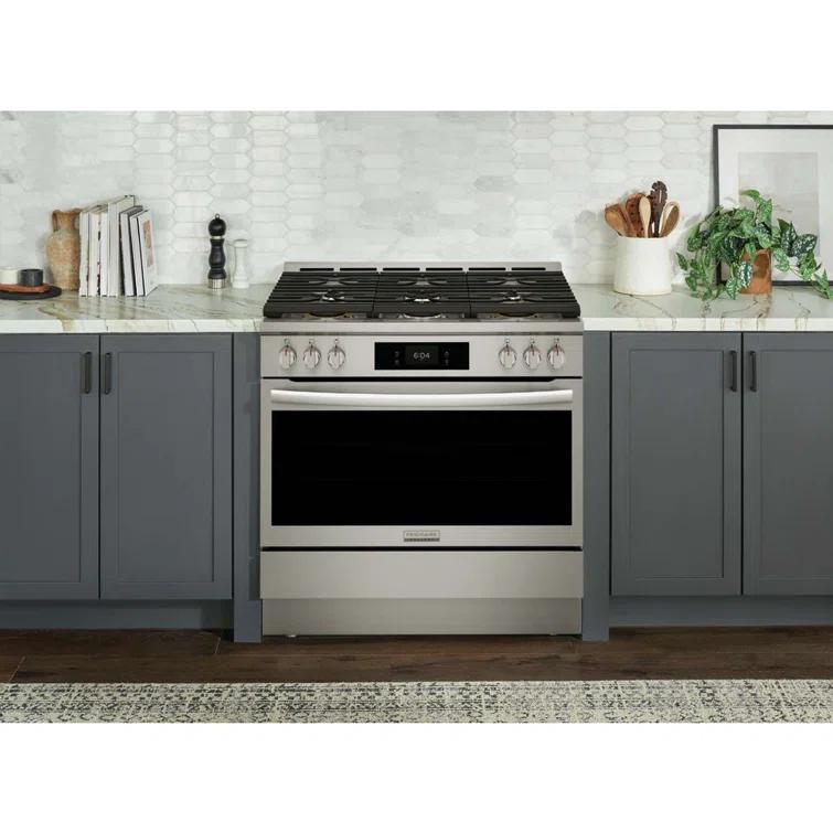 Frigidaire Gallery Frigidaire Gallery 30" 4.6 Cubic Feet Smart Dual Fuel Free Standing Range with 6 Burners GCFD3661AF