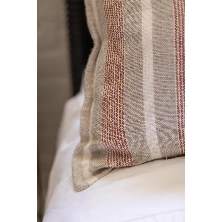 Montecito Striped Linen Throw Pillow