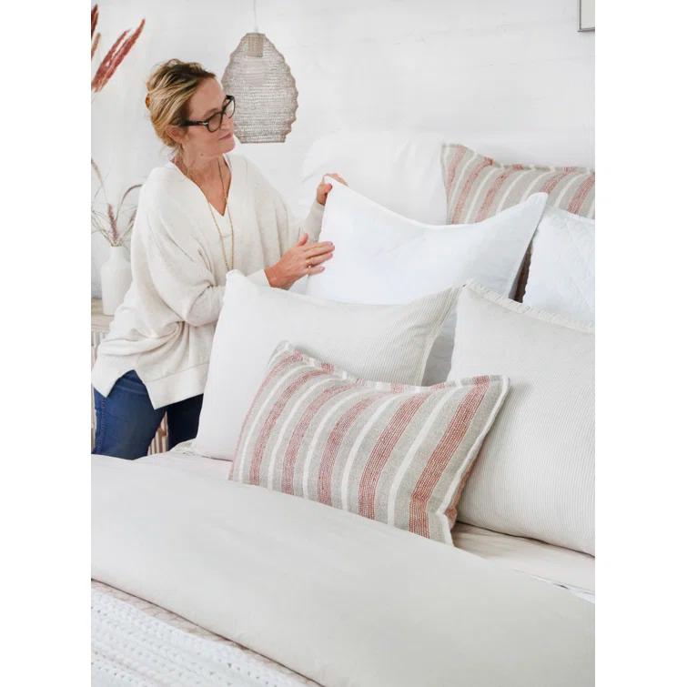 Montecito Striped Linen Throw Pillow