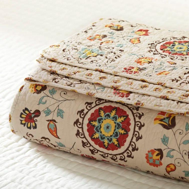 Andorra Medallion Cotton Reversible Quilt Set