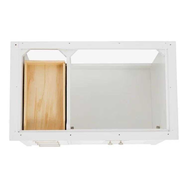 Ariel D036srcqovo Kensington 36" Free Standing Single Basin Vanity Set - White / Carrara