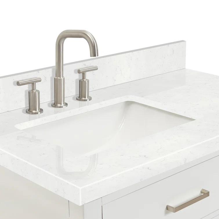 Ariel H036slcqrvo Bristol 36" Free Standing Single Basin Vanity Set - White