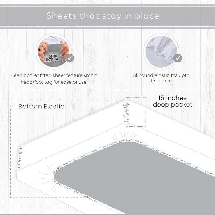 Brushed Cotton Blend Lightweight Sheet Set