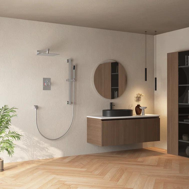 RainfallCascade 10" Pressure Balanced Slide BarShower System with Rough-In Valve