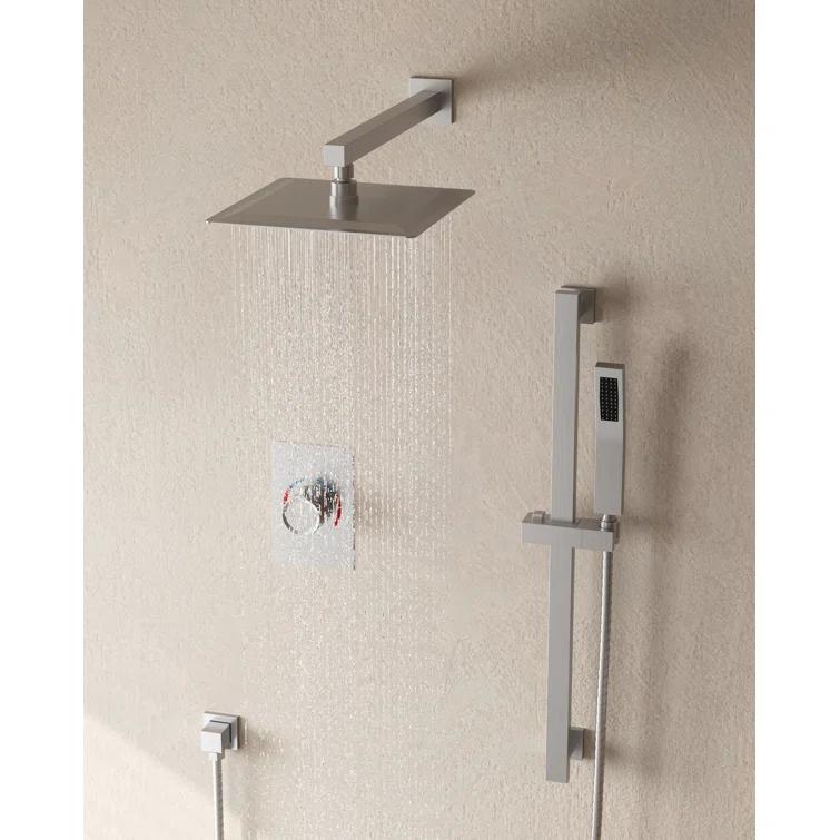 RainfallCascade 10" Pressure Balanced Slide BarShower System with Rough-In Valve