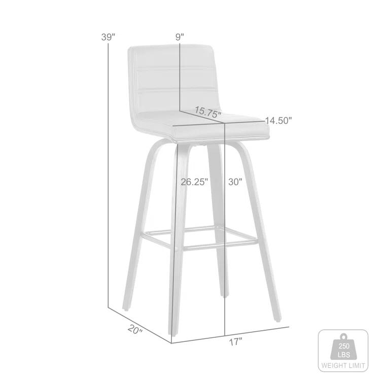 Biance Solid Wood Swivel Bar & Counter Stool
