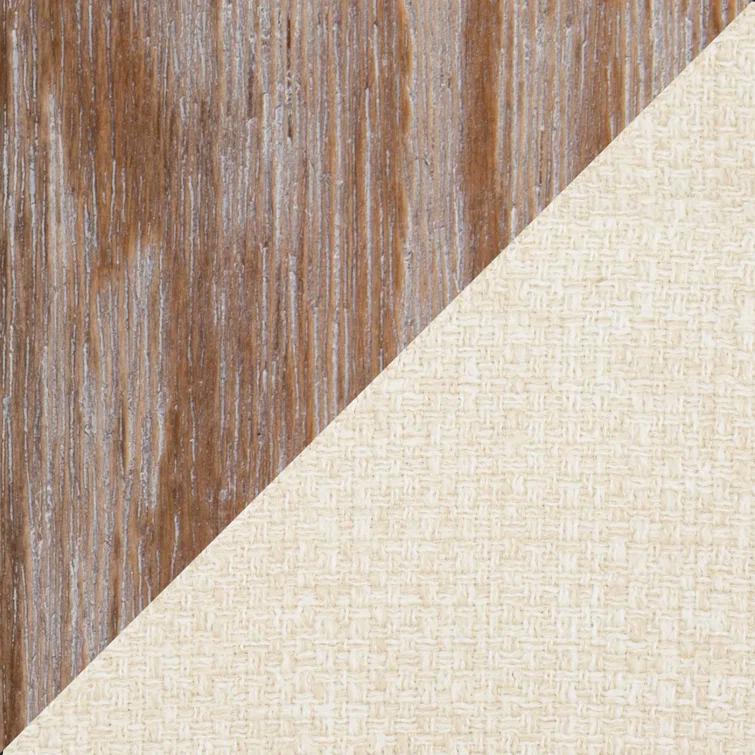 Boyne Contemporary Dining/Accent Chair In Whitewashed Wood And Cream Noise Fabric - Set Of 2 (Set of 2)