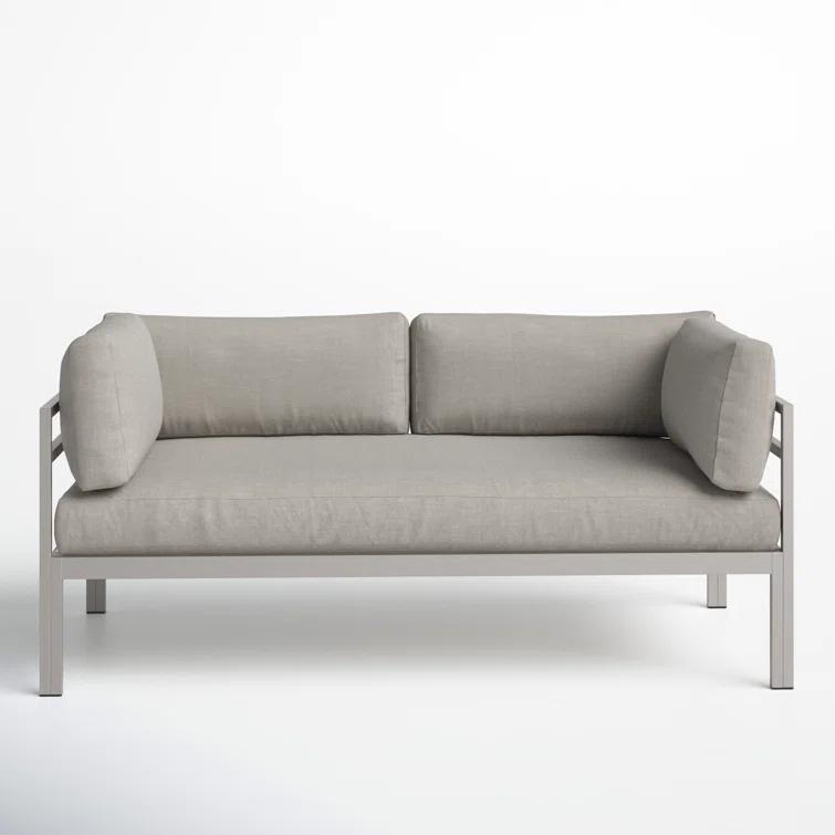 Ramsey 65'' Powder Coated Aluminum Outdoor Sofa