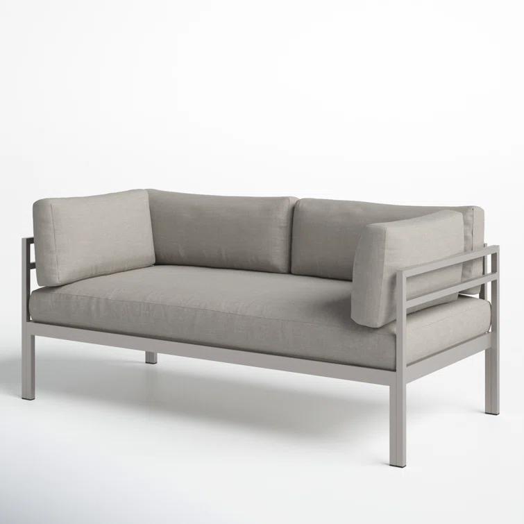 Ramsey 65'' Powder Coated Aluminum Outdoor Sofa
