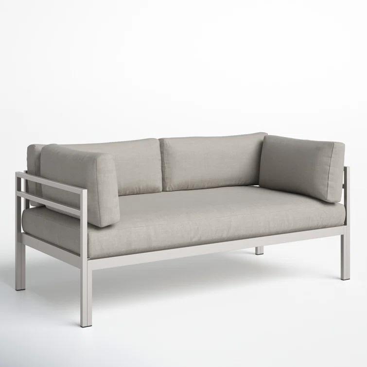 Ramsey 65'' Powder Coated Aluminum Outdoor Sofa