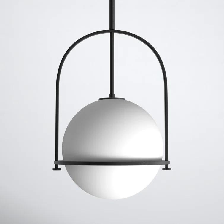 Arie Single Light Glass Dimmable Pendant