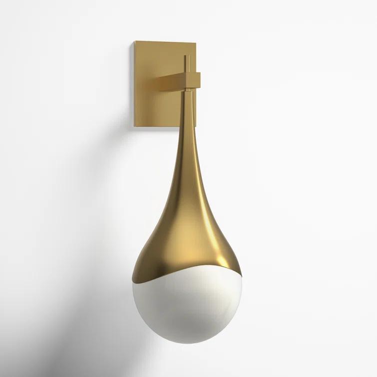 Algiers Single Light Glass Steel Dimmable Armed Sconce